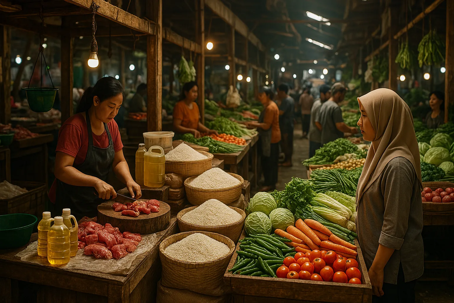 Harga Bahan Pokok Turun di Pasar Anom Sumenep Pasca-Lebaran 2025 (Ilustrasi)