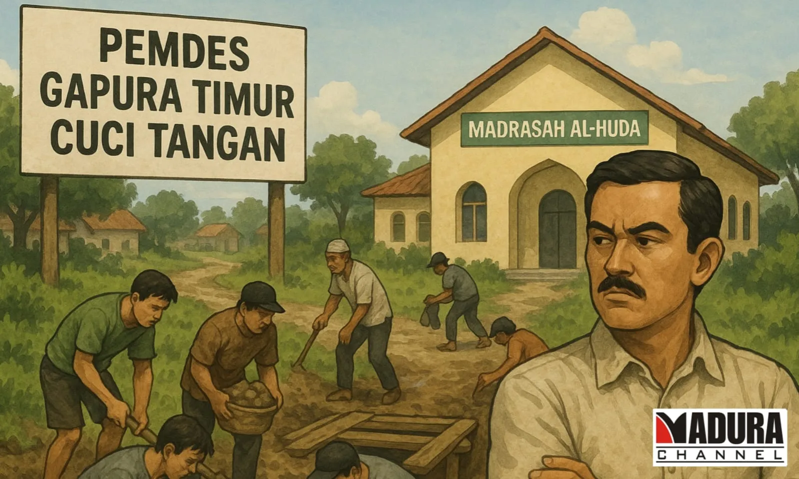 Pemdes Gapura Timur Cuci Tangan: Akses Menuju Madrasah Al-Huda dibiarkan Rusak (Ilustrasi)