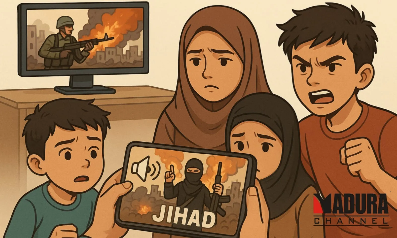 Meredam Radikalisme Digital Berbalut Isu Perang di Kalangan Anak Anak dan Remaja (Ilustrasi)